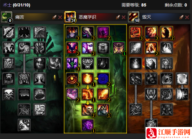 魔兽世界CTM怀旧服恶魔术天赋加点
