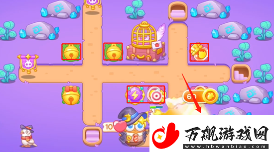 保卫萝卜4阿波与魔法宝藏第57关通关攻略