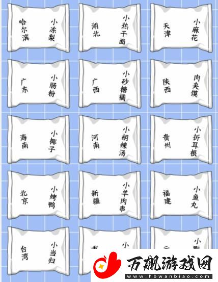 就我眼神好省份小特产匹配省份特产通关攻略