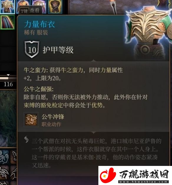 博德之门3力量布衣获取方法介绍