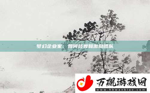 梦幻企业家：如何鼓舞和激励团队